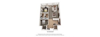 2-bedroom, 2-bathroom, 1333 Sq Ft Apartment