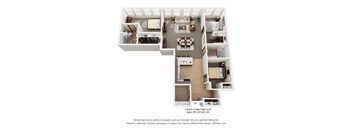 3-bedroom, 2-bathroom, 1589 Sq Ft Apartment