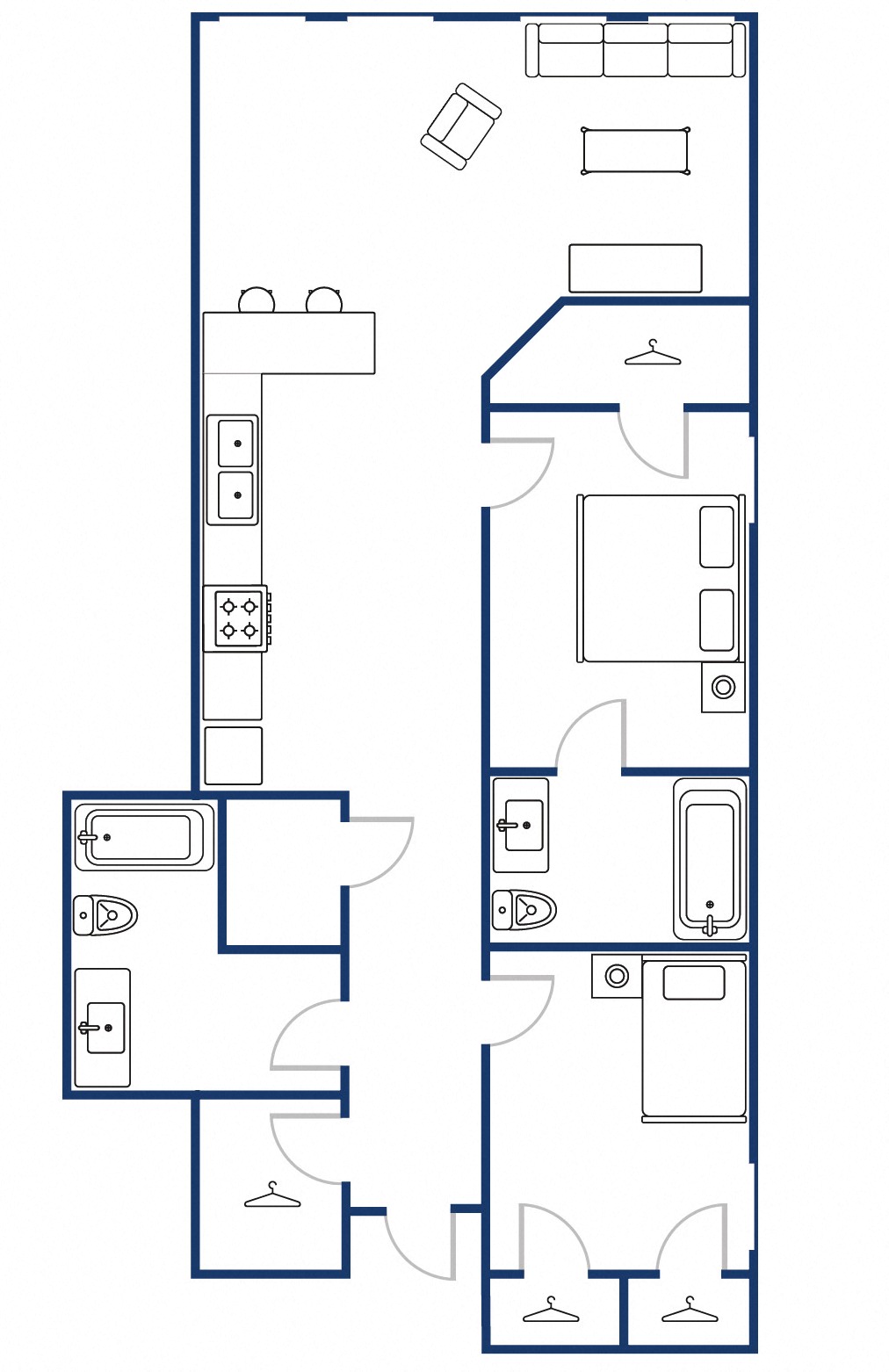 Apartments: 200, 300, 400, 500