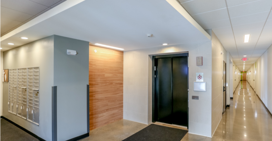 Elevator and Mail Area