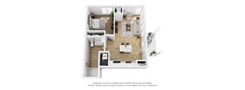 1 Bedroom 1 bath Corner No Garage at The Daniels at Northern Gateway Apartments, Saukville