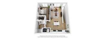 1 Bedroom - A at The Daniels at Northern Gateway Apartments, Saukville, Wisconsin