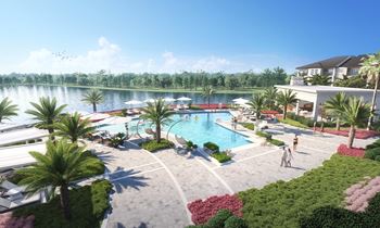 Aerial Pool View at Altis Grand Suncoast, Land O' Lakes, Florida