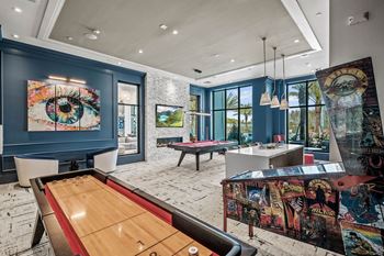 a game room with a pool table at Altis Twin Lakes Apartments, Florida