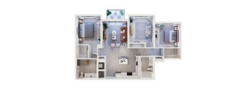 bedroom floor plan an in 1 bed 1 bath apartment floor plan, transparent png download at Leena Plantation, Florida, 33322
