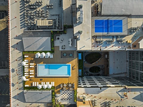 arial view of the building