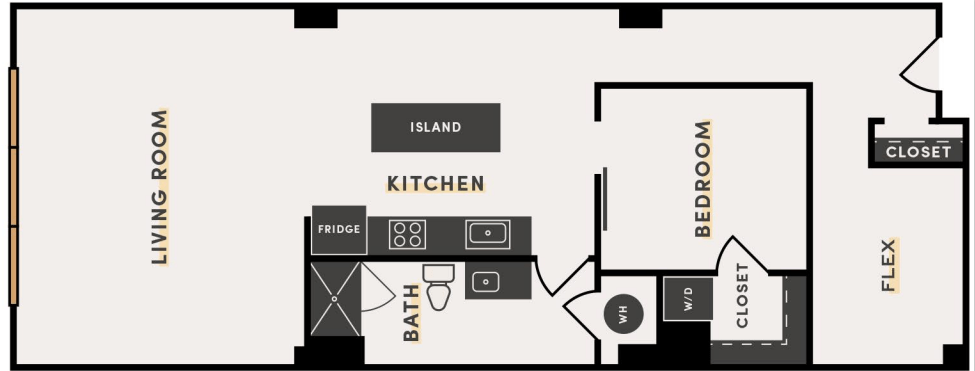 a blueprint of a floor plan of a kitchen and living room