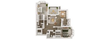 bedroom floor plan an open concept living room and dining room with a wood floor