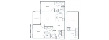 Two Bedroom Two Bath (1337 SF)