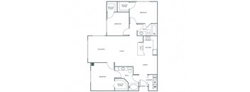 Three Bedroom Two Bath (1388 SF)