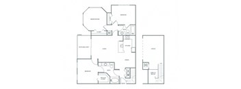 Three Bedroom Two Bath (1491 SF)