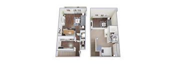 a floor plan of a two bedroom apartment