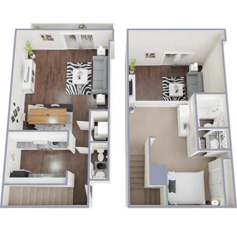 a floor plan of a two bedroom apartment
