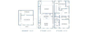 the floor plan of the family room and kitchen of the condo
