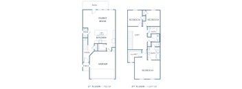 the floor plans for the apartments are shown in this illustration