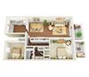 The Legacy 2 bedroom 1 bath 1150 sq ft floor plan with kitchen, dining/living, 1 bathroom, closets, 2 patios The Legacy 2 bedroom 1 bath 1150 sq ft floor plan with kitchen, dining/living, 1 bathroom, closets, 2 patios