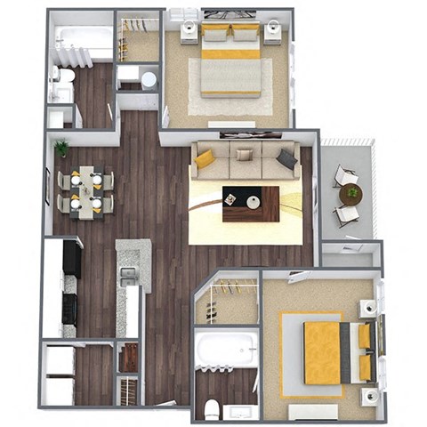 a floor plan of a house with a bedroom and a living room