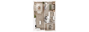a 1 bedroom floor plan  the residences at