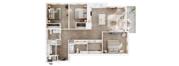 a floor plan of a house with a bedroom and a bathroom