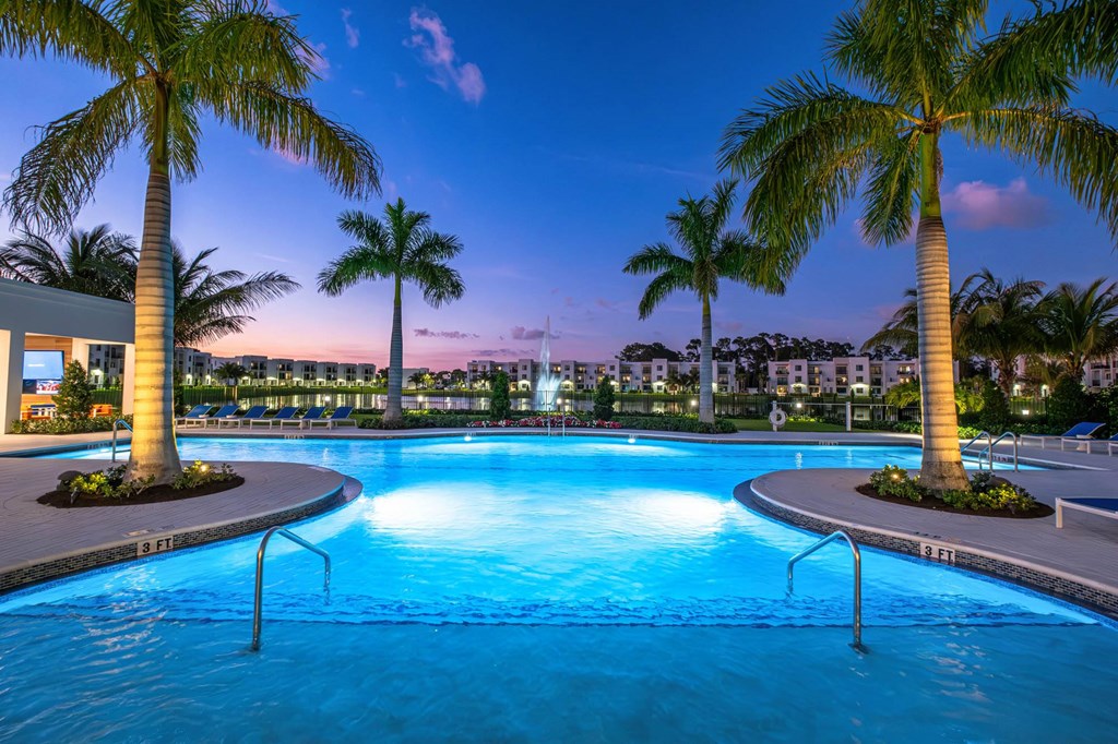 Twilight Pool at Altis Blue Lake, Lake Worth, FL