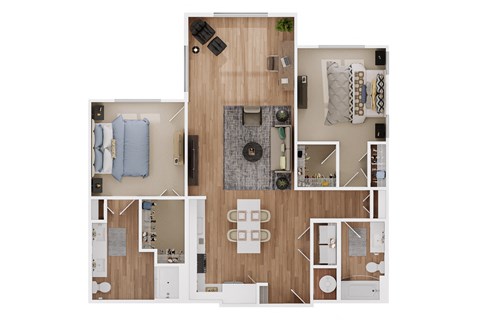 a floor plan of a home with a bedroom and a living room