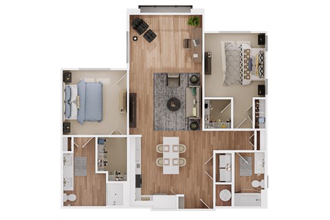 a floor plan of a home with a bedroom and a living room