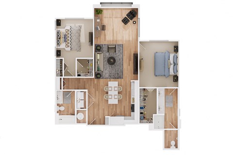a floor plan of a home with a bedroom and a living room