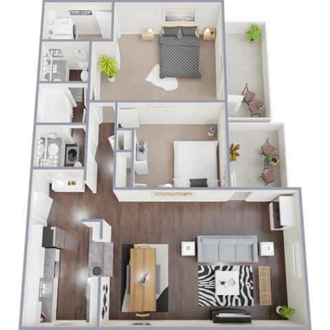 a floor plan of a 1 bedroom apartment