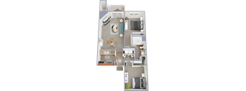 a floor plan of a 3 bedroom apartment