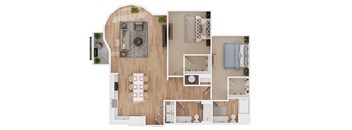 a1 floor plan 1 bedroom 1190 square feet the