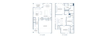 the plan of the first and second floor of the house
