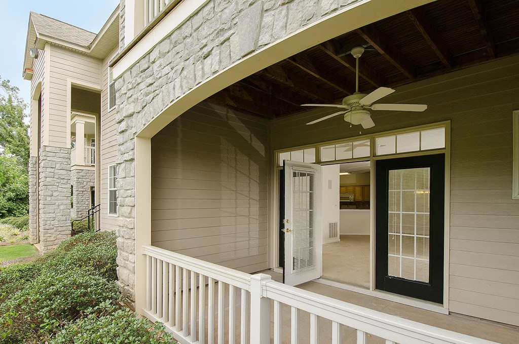 living room and patio