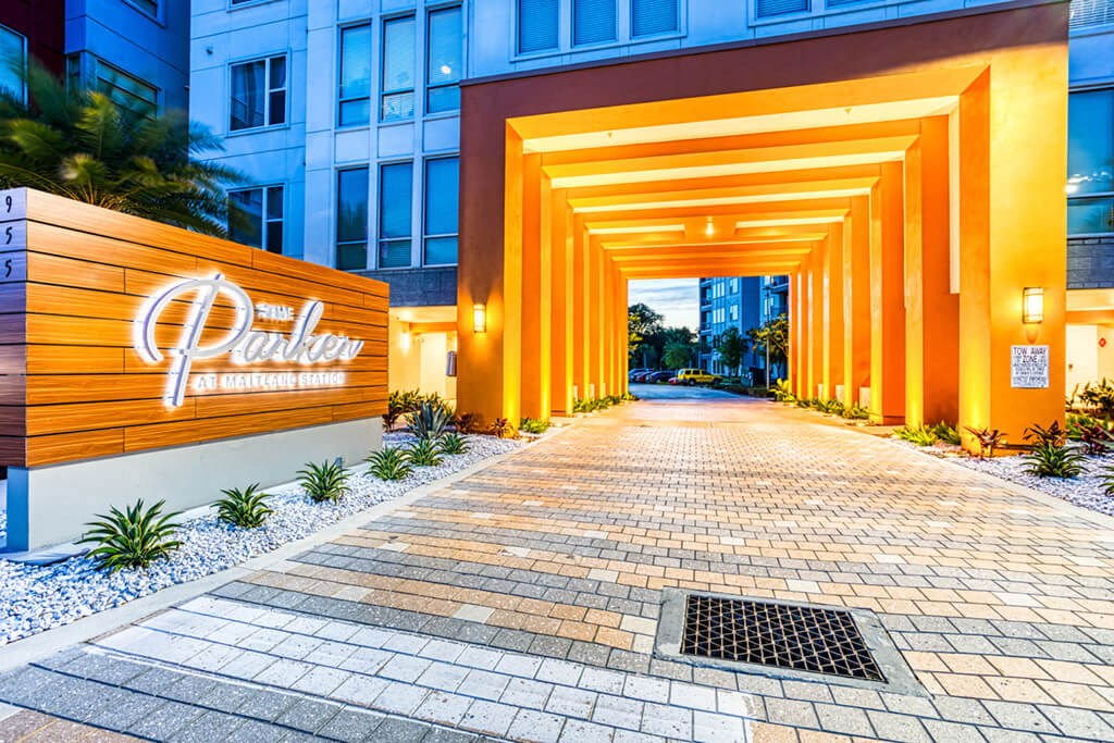Elegant Entry Signage at The Parker at Maitland Station, Florida, 32751
