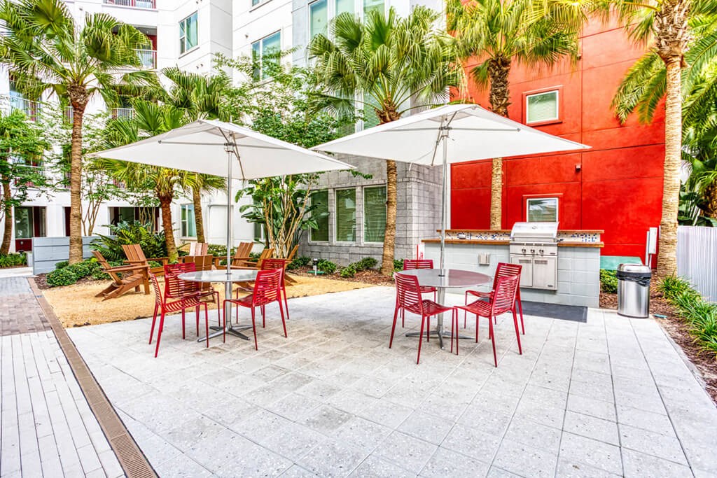 Outdoor Grill With Intimate Seating Area at The Parker at Maitland Station, Florida, 32751