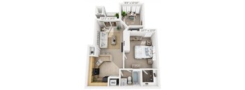 a floor plan of a 3 bedroom apartment