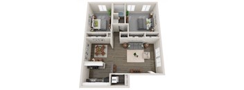 a floor plan of a one bedroom apartment