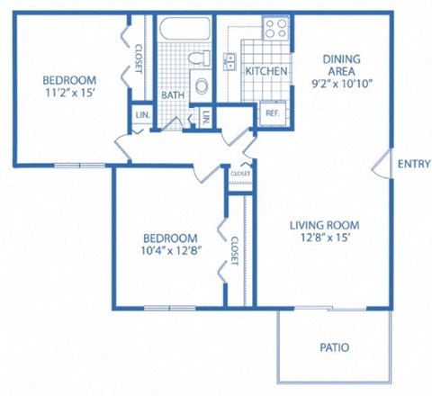 a floor plan of a house with a bedroom and a living room
