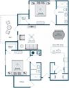 2 Bedroom floor plan
