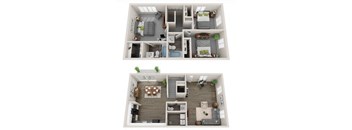 a floor plan of a 3 bedroom apartment