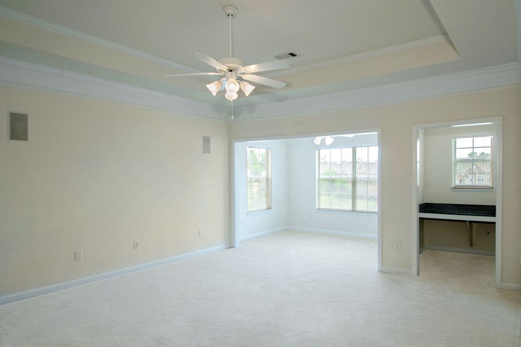 sunroom with built in desk