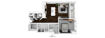 the 1121  1 bedroom floor plan  460 sq ft