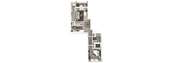 a view of the floor plan of the apartment at Altis Grand Suncoast, Florida, 34638