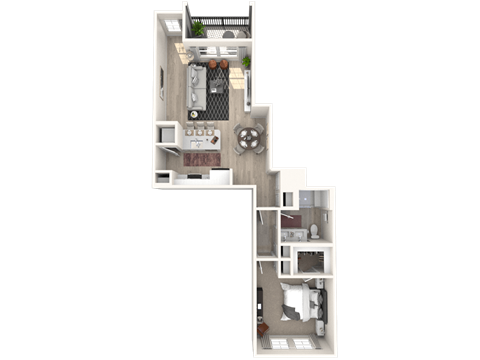 a view of the floor plan of the apartment at Altis Grand Suncoast, Florida, 34638
