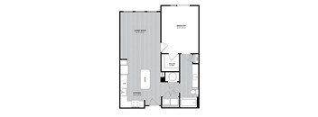 A2 1 Bed 1 Bath 773 Sq. Ft.. Floor Plan at The Parker at Maitland Station in FL, 32751