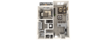 a 1 bedroom floor plan the  460 sq ft