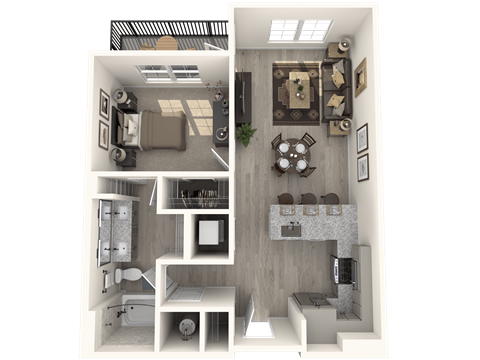 a 1 bedroom floor plan the  460 sq ft