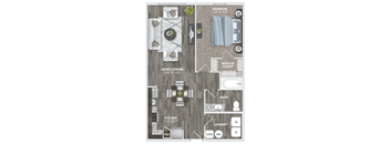 a 1 bedroom floor plan  apartments