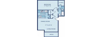 a floor plan of a house with a dining room and a living room