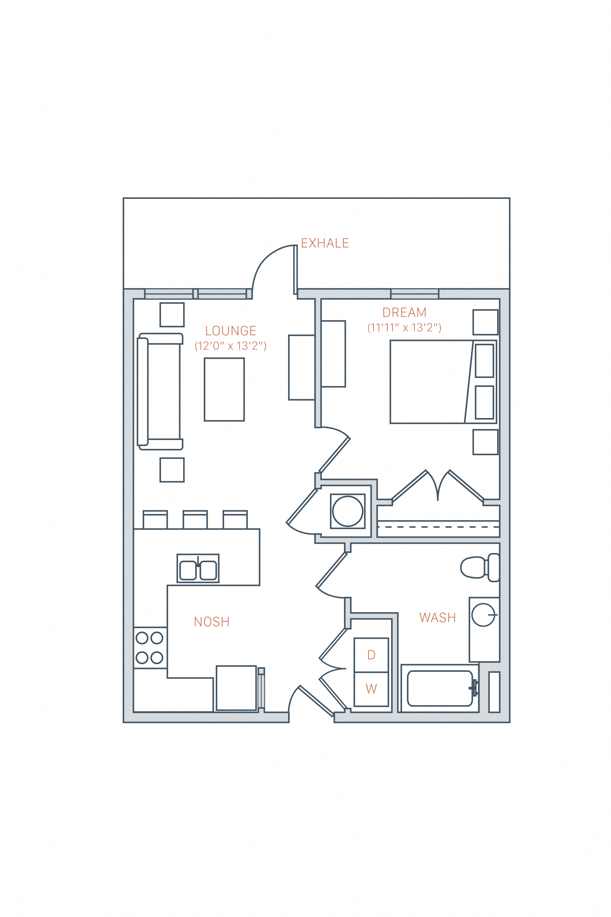 bedroom floor plan | apartments for rent in brookhaven ga | the mille brook