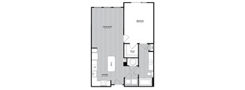 A3 1 Bed 1 Bath 798 Sq. Ft.. Floor Plan at The Parker at Maitland Station in Maitland FL